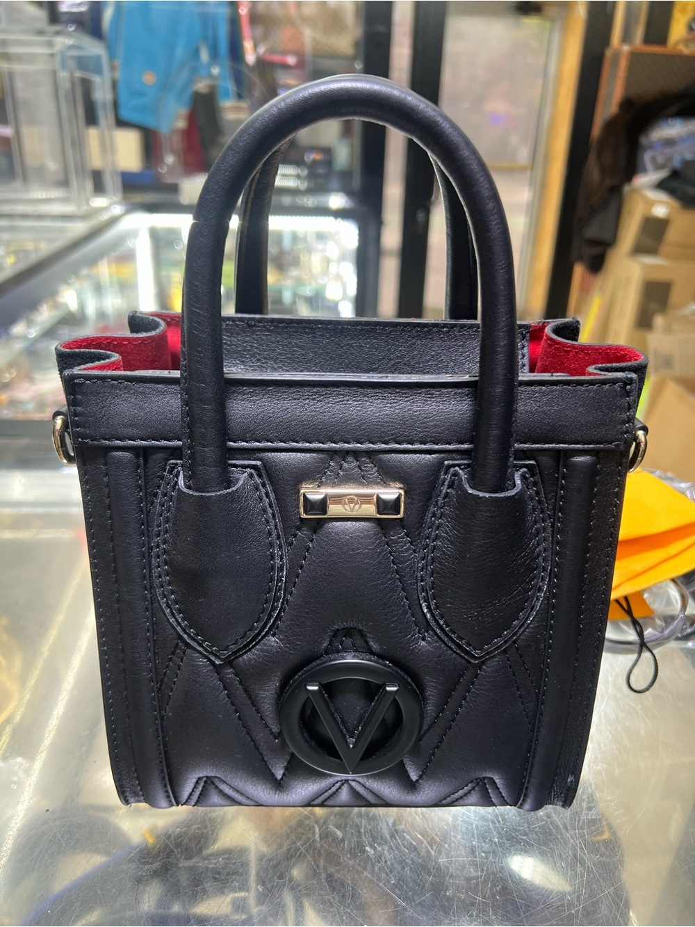 Valentino by Mario Valentino Eva Diamond Quilted Leather Crossbody Bag